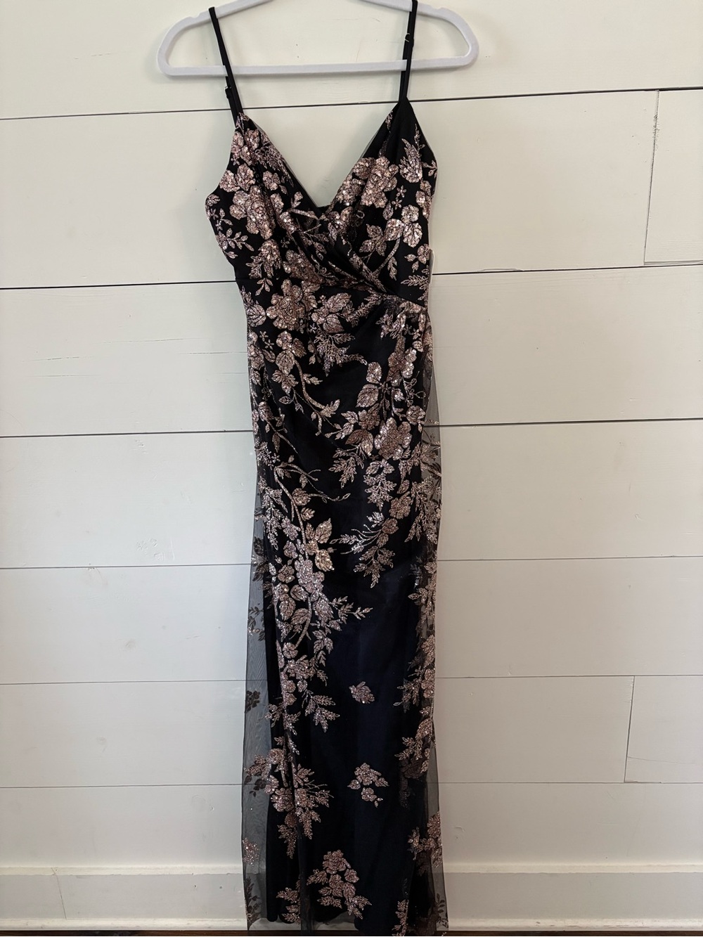 Alter’d State Black & Gold Sequin Gown Dress
